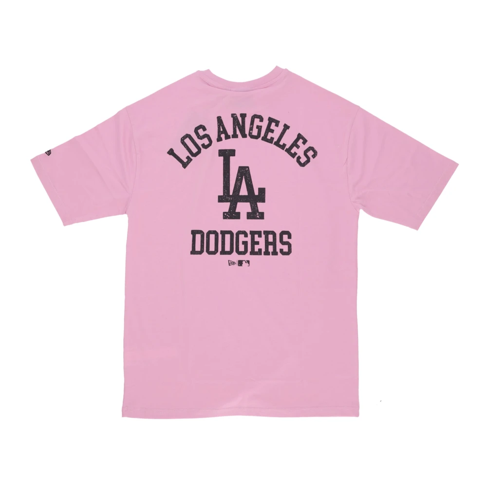 New era Dodgers Wordmark Tee Pink Black Pink Heren