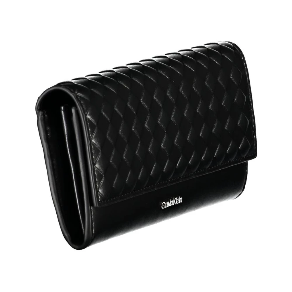Calvin Klein Zwarte Polyester Portemonnee met RFID-bescherming Black Dames