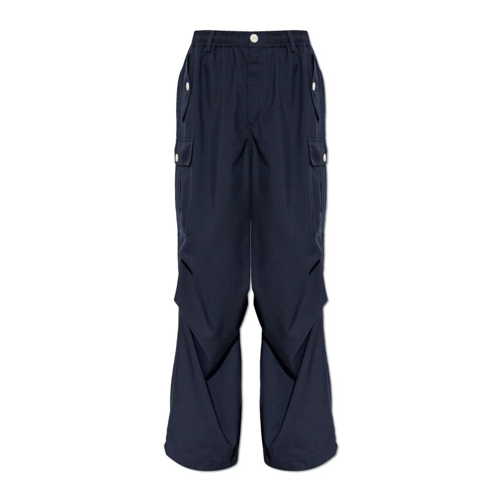Marni Herr Blå Byxor L, Wool Cargo Byxor