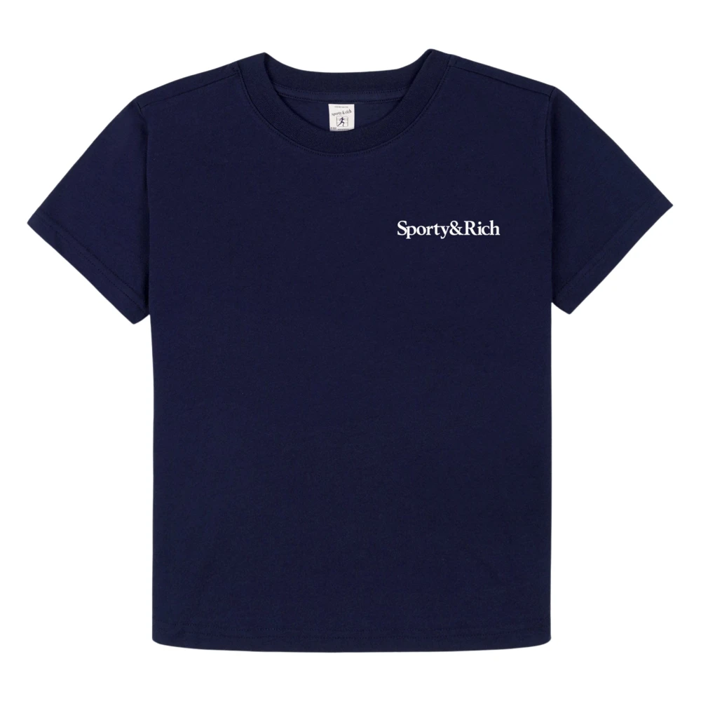Sporty & Rich Unisex Kids Blue Kids Short Sleeve T-Shirts, 8 Y, Play Tennis T-Shirt