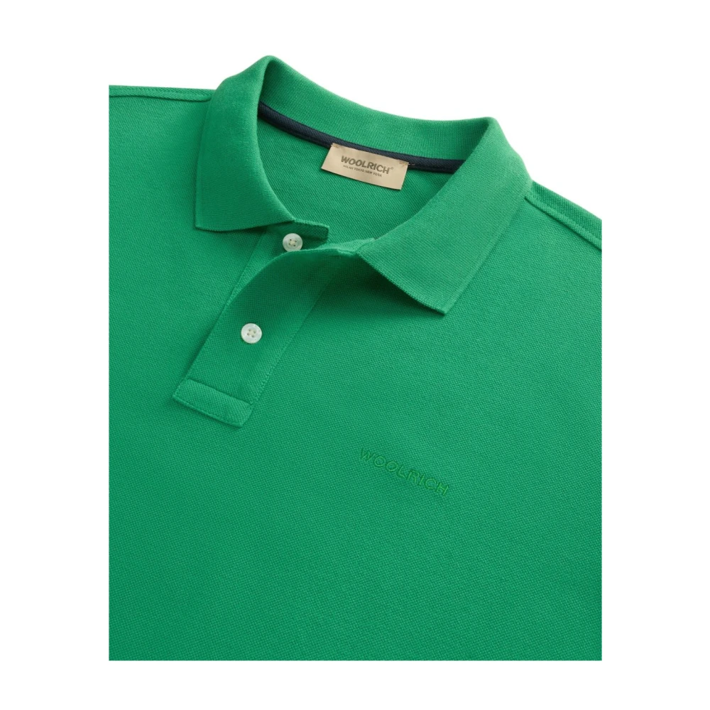 Woolrich Groene Polo Shirt met Logodetail Green Heren