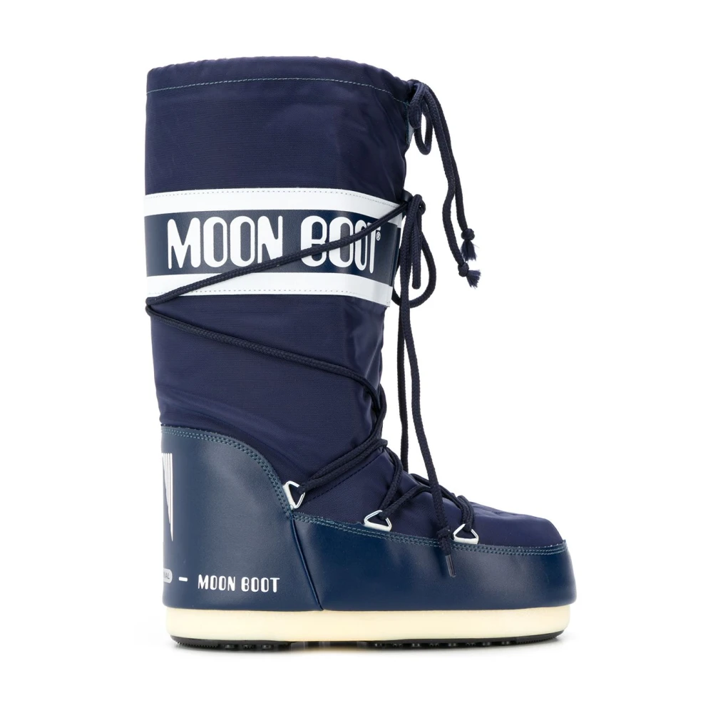 Moon Boot Blåa Logostövlar Blue, Dam