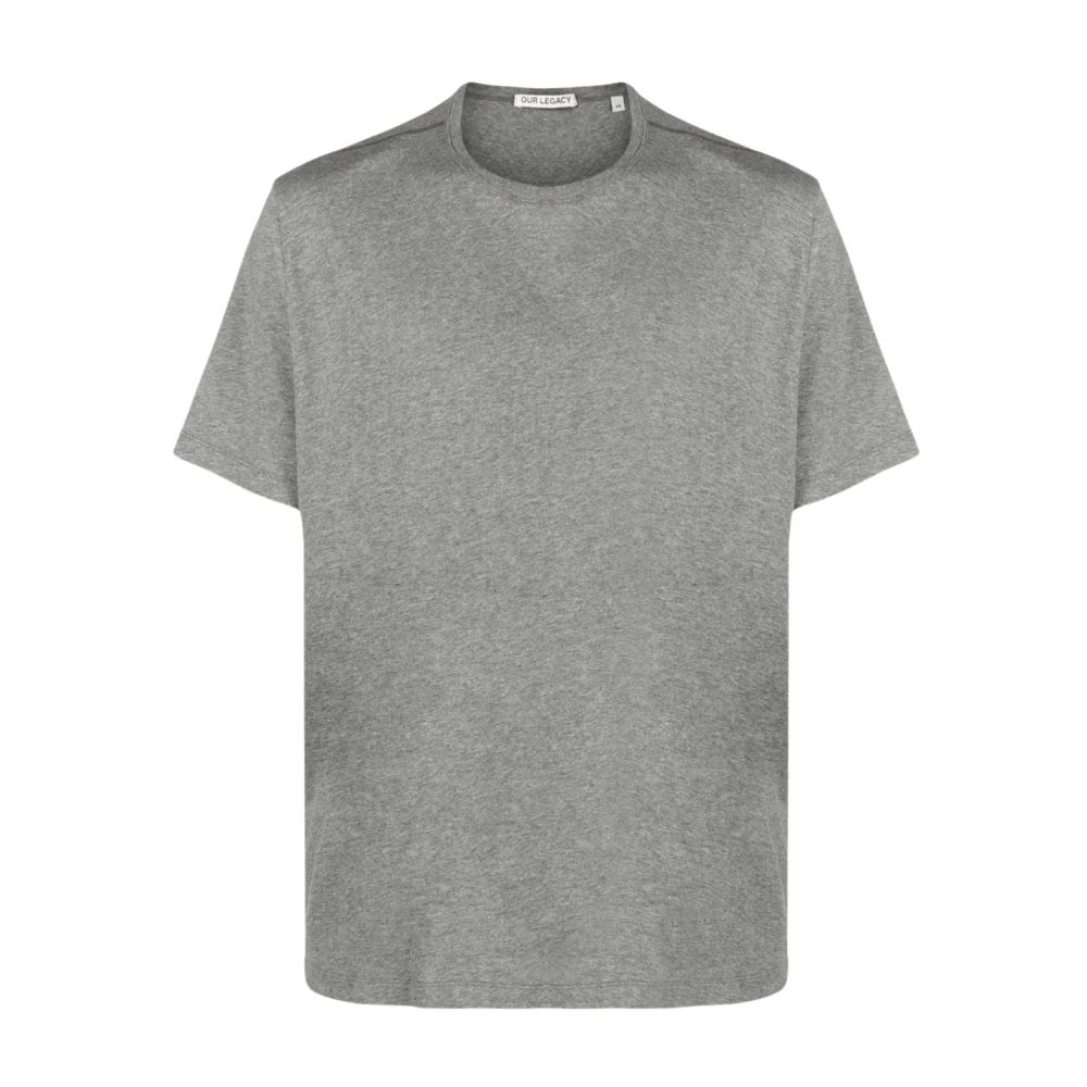 Our Legacy Grijs Melange New Box T-Shirt Gray Heren
