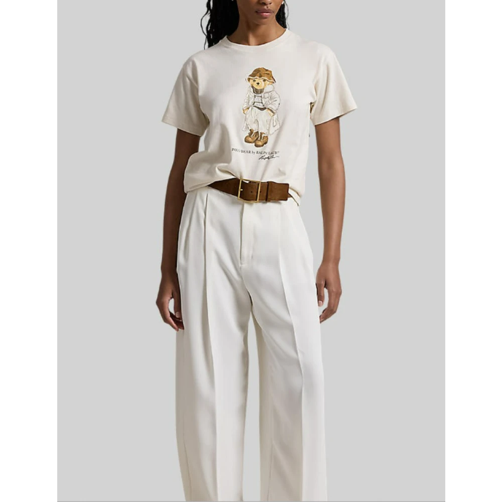 Polo Ralph Lauren Katoenen Polo Bear T-shirt Beige Dames