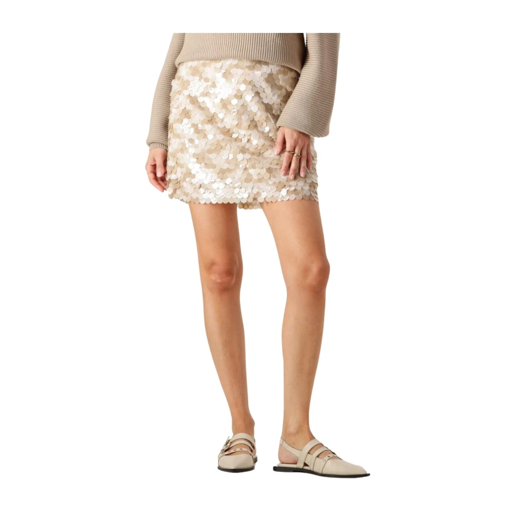 Copenhagen Muse Pailletten Minirok voor Elegante Avonden Multicolor Dames