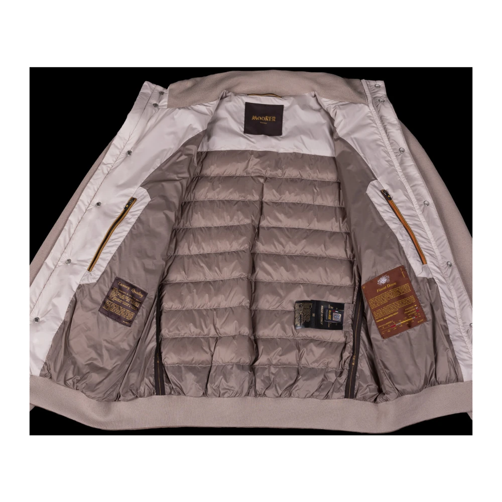 Moorer Lichtgewicht Hybride Bomberjack Beige Heren