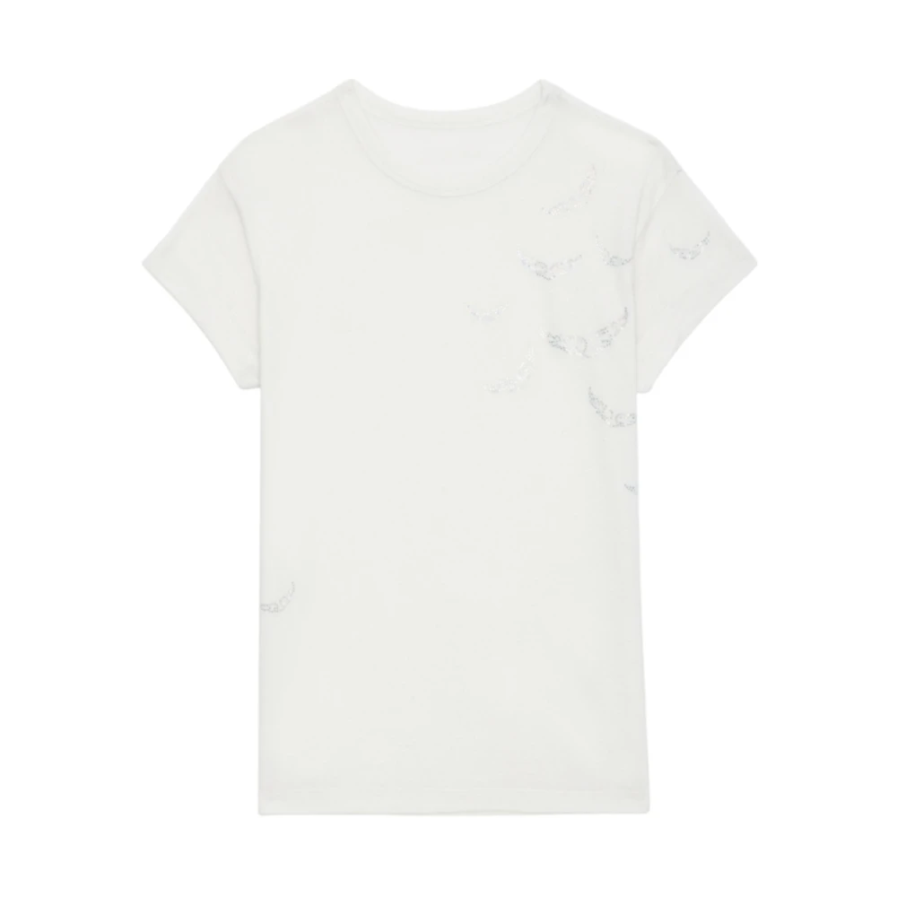 Zadig & Voltaire Beige T-shirt met Judo design Beige Dames