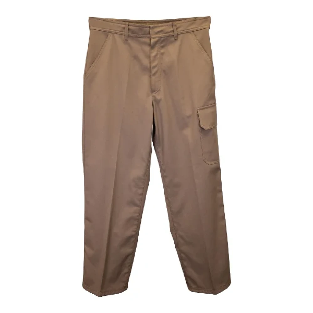 Valentino Vintage Pre-owned Polyester bottoms Brown Heren