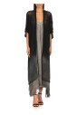 robe-grise-en-soie-a-col-en-v-pour-femmes