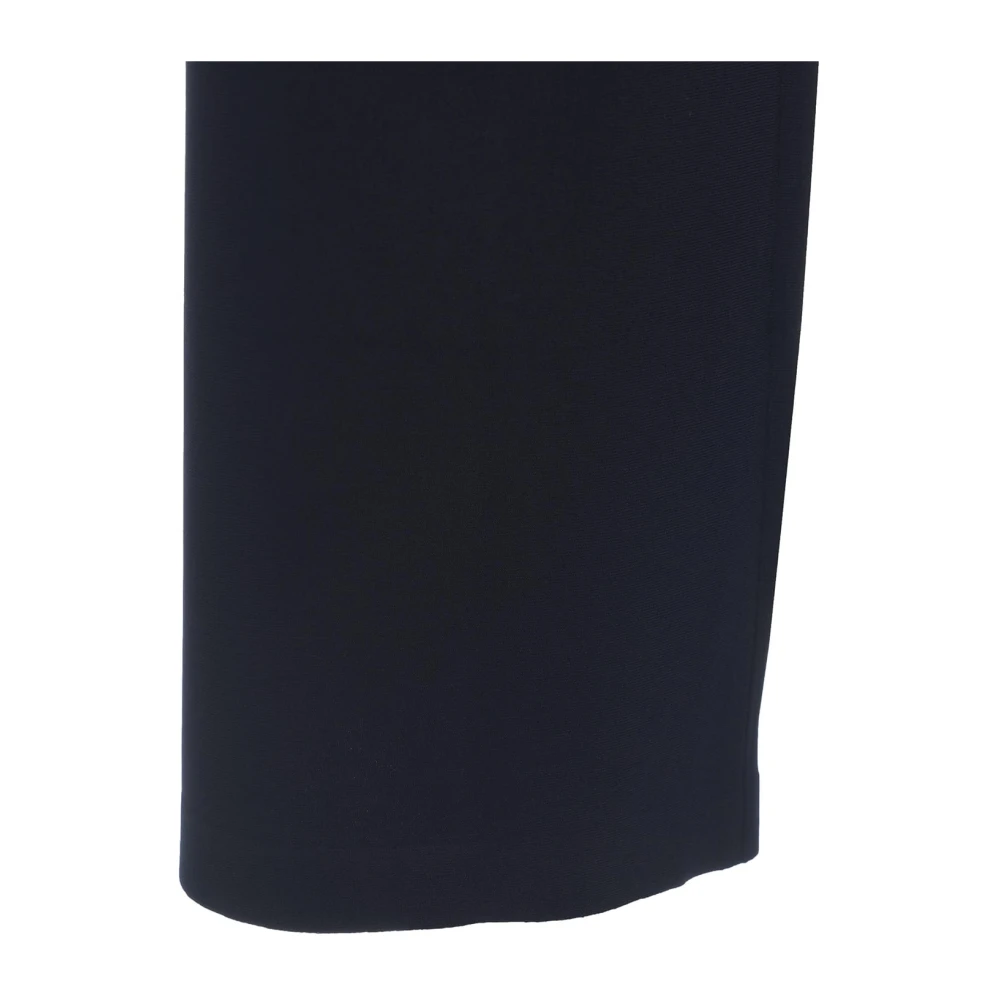 Norma Kamali Blauwe Wijde Pijp Stretch Broek Blue Dames