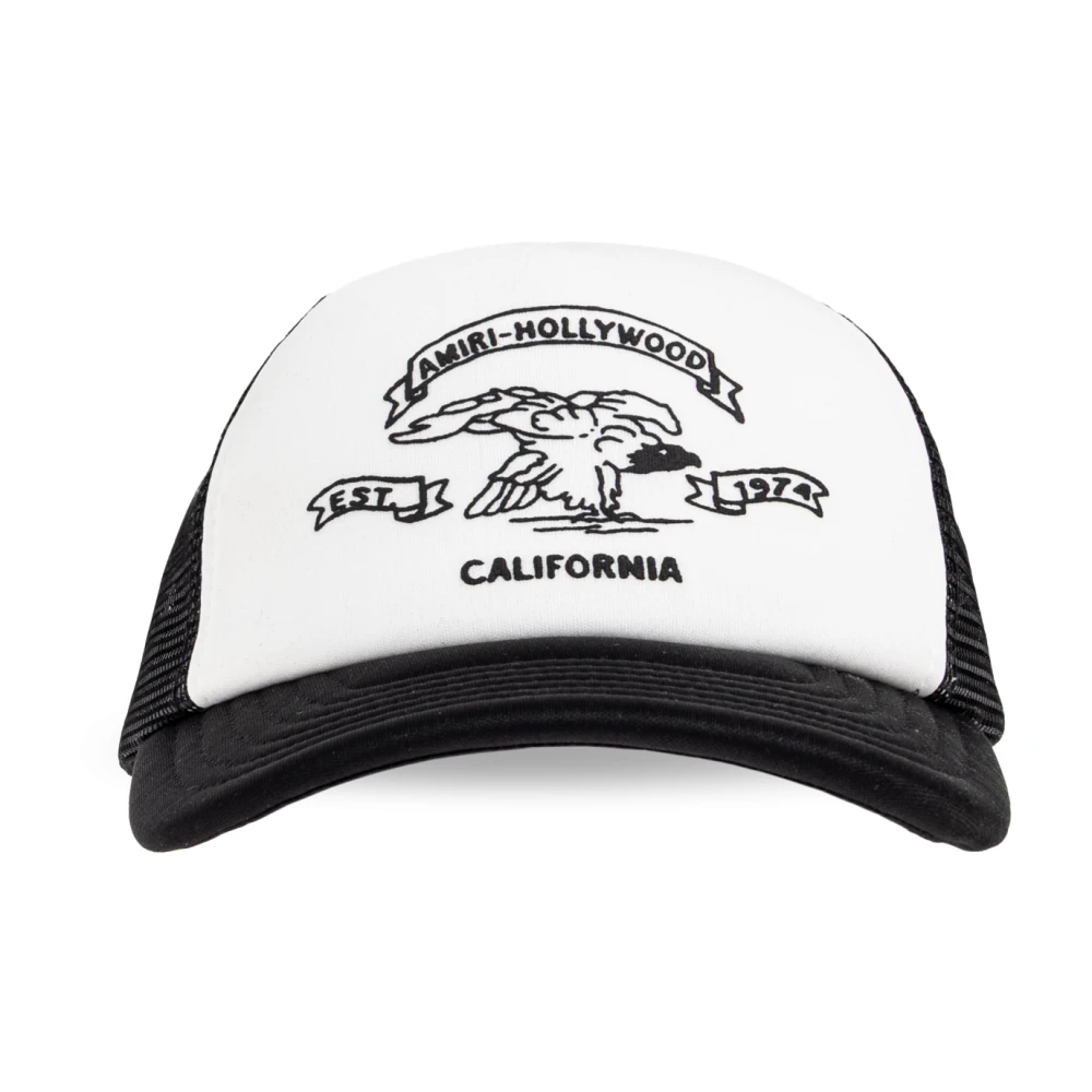 Amiri Men's White Hats & Caps, One Size, Core Logo Trucker Cap