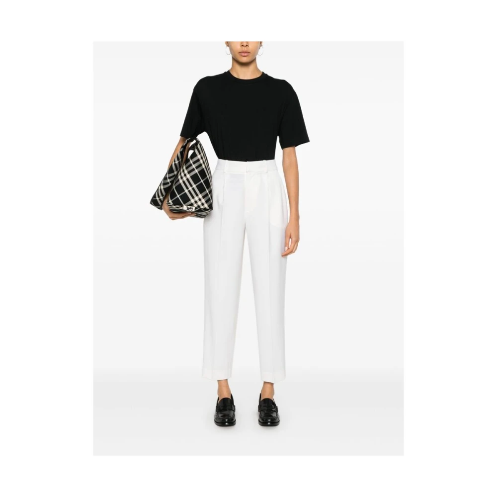 Mazzarelli Zwart Katoenmix Ronde Hals T-shirt Black Dames