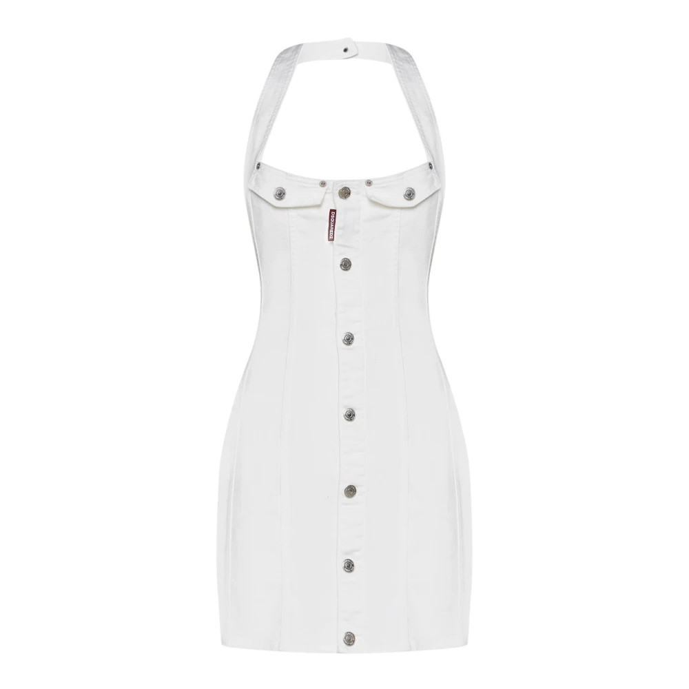 Dsquared2 Elegante Zwarte Jurk voor Vrouwen White Dames