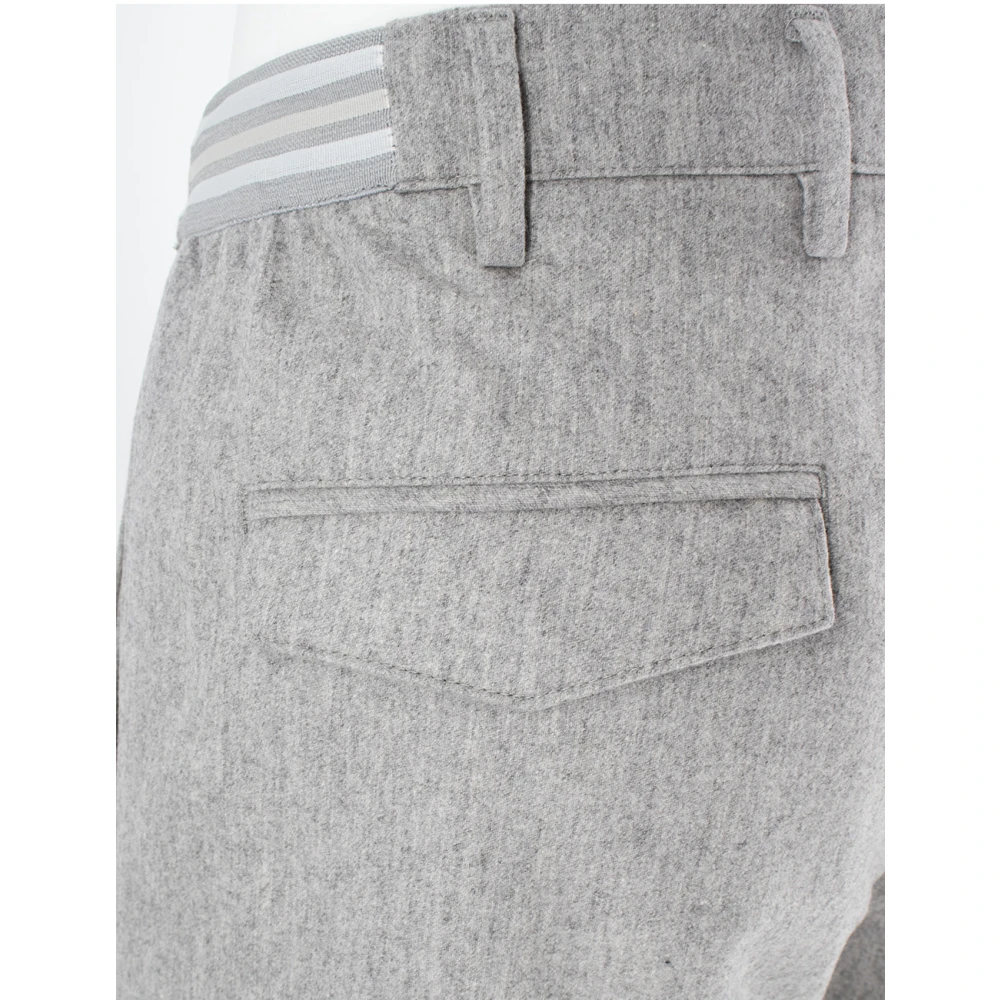 Eleventy Sportieve Jogger Broek met Gestreepte Elastiek Gray Heren