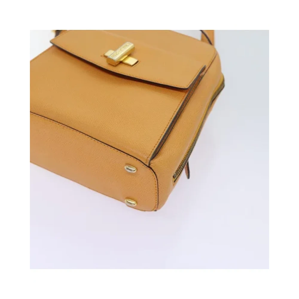 Celine Vintage Pre-owned Leather backpacks Orange Dames