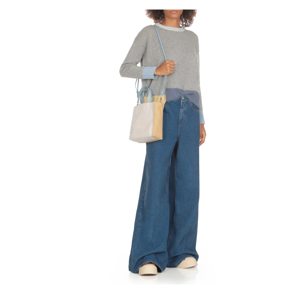 Marni Multikleur Schoudertas met Logoborduursel Multicolor Dames