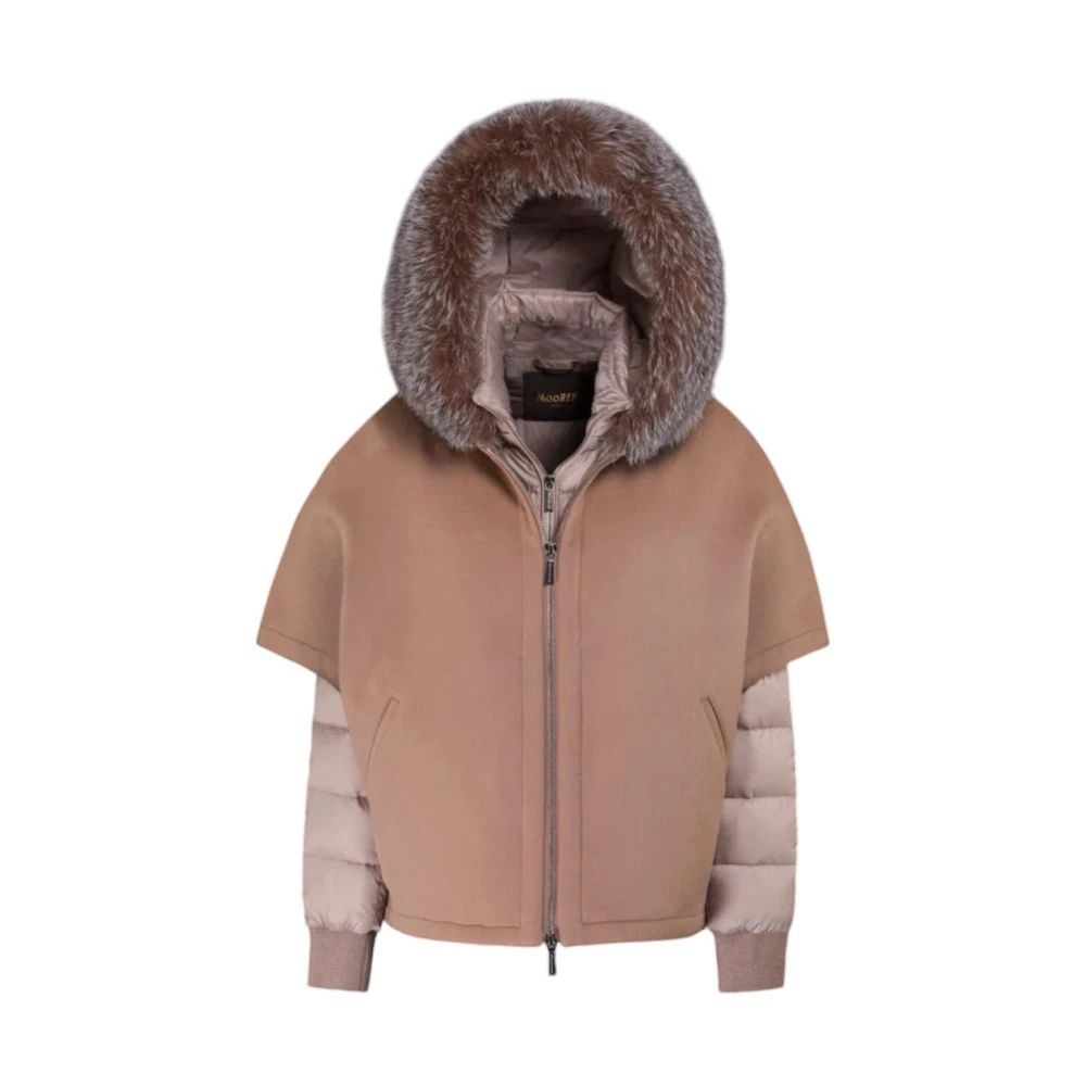 Moorer Stijlvolle Jas voor Mannen Beige Dames