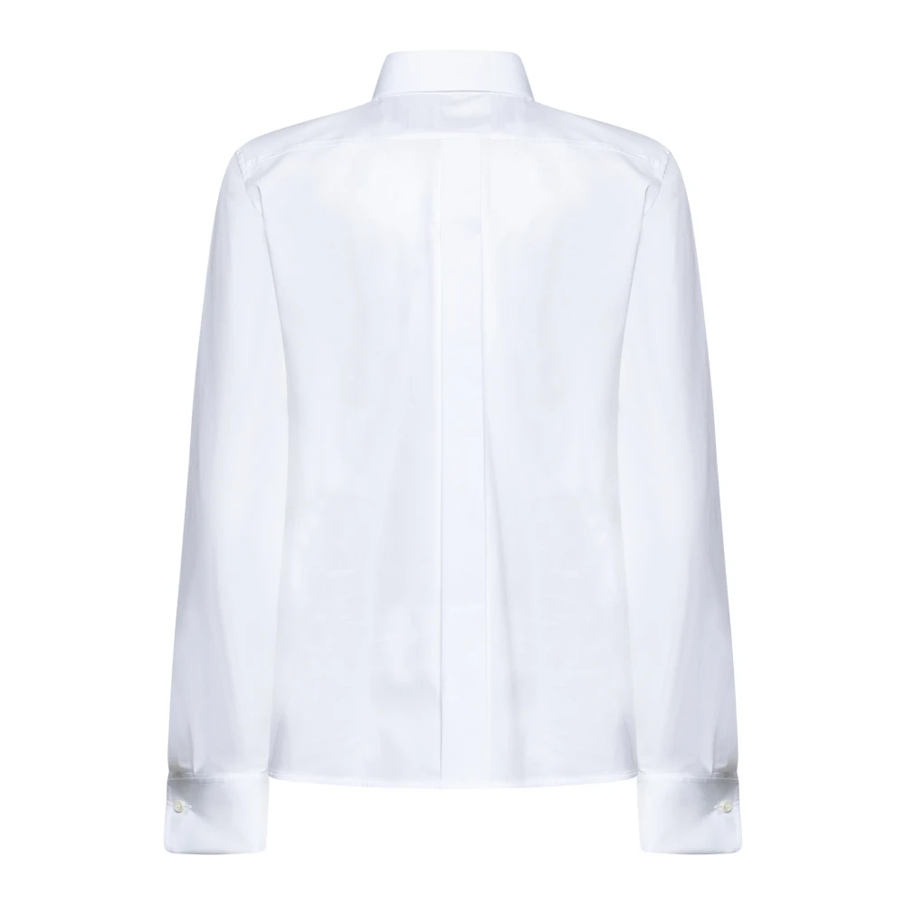 BRUNELLO CUCINELLI Witte Stretch Katoenen Overhemd White Dames