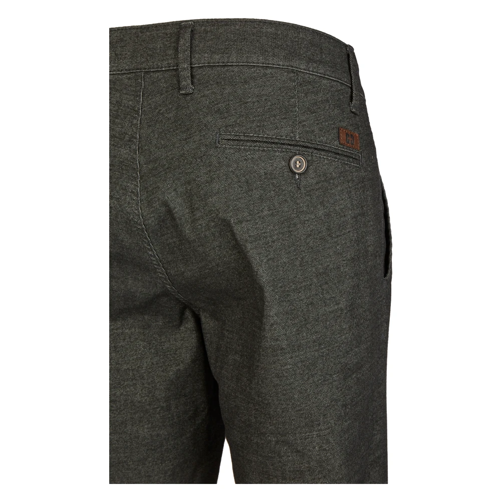 club of comfort Comfortabele platte voorkant broek met elastische tailleband en hemdstopper Gray Heren