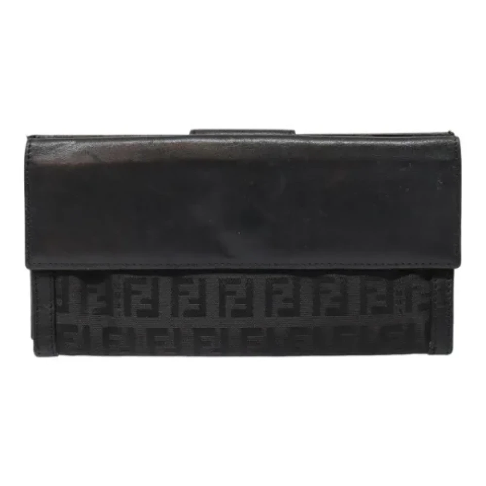 Fendi Vintage Pre-owned Canvas wallets Black Dames