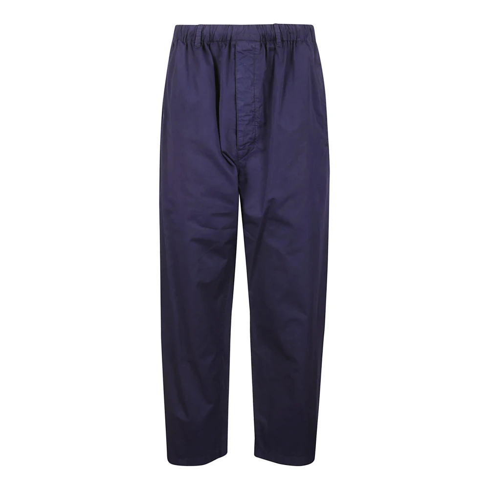Lemaire Straight Trousers Blue Heren