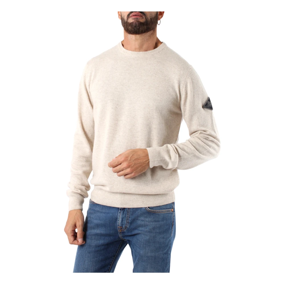 Roy Roger's Ronde Hals Trui Beige Heren