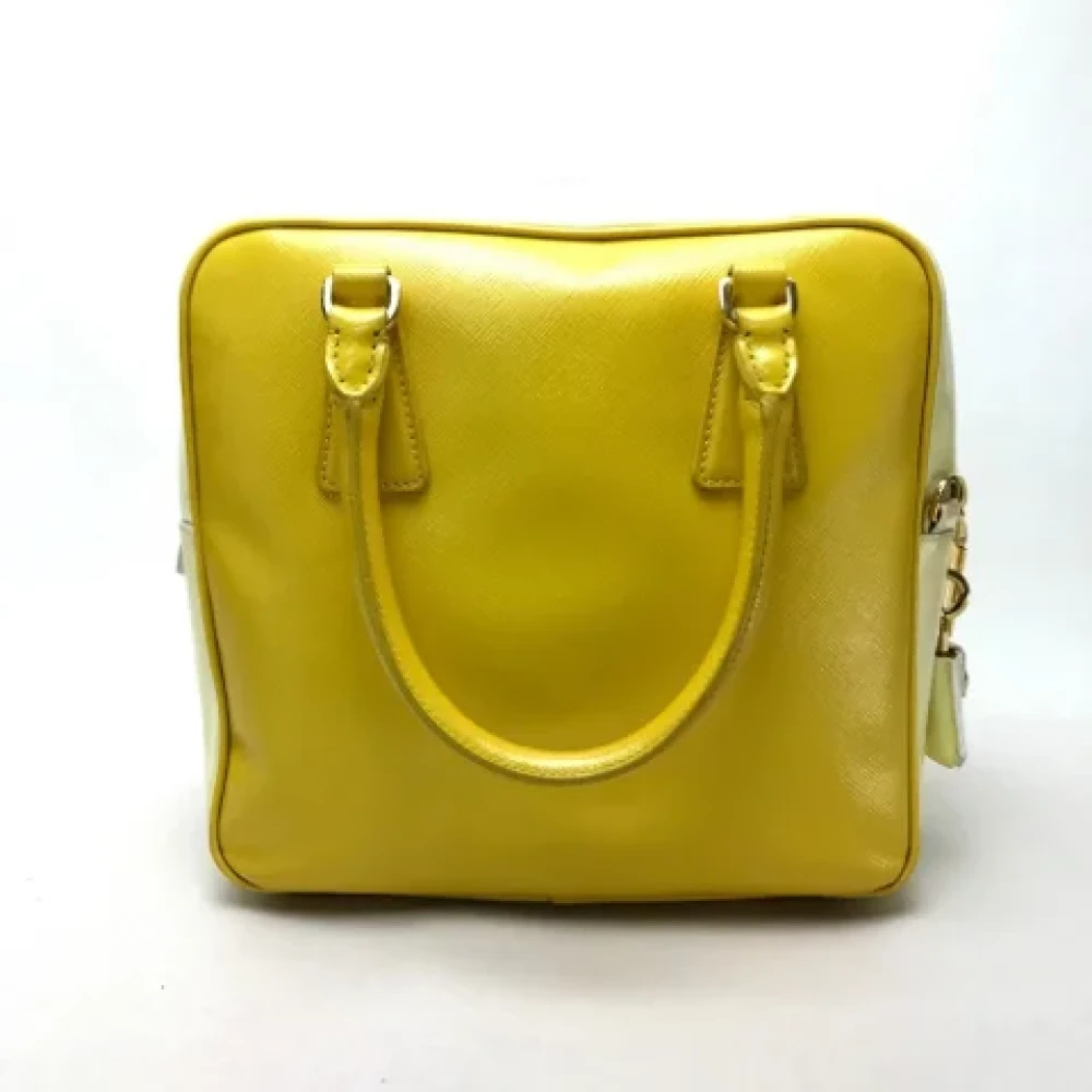 Prada Vintage Pre-owned Leather prada-bags Yellow Dames
