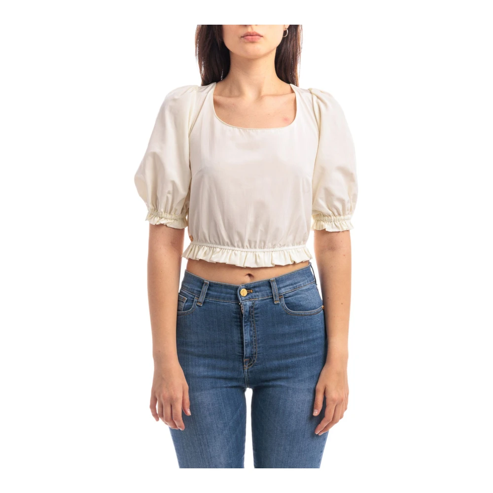 Manila Grace Stijlvolle Blouse voor Vrouwen White Dames