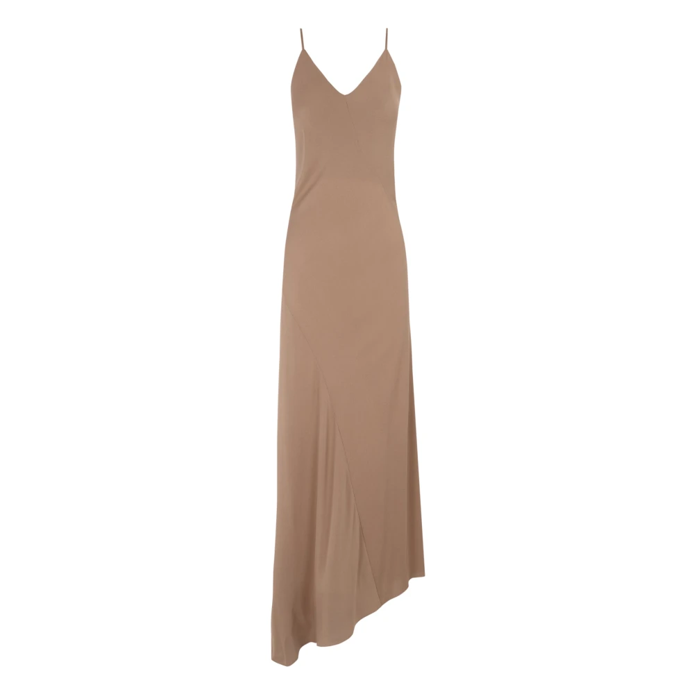 Cortana Zijden stretchjurk Asymmetrische zoom Brown Dames