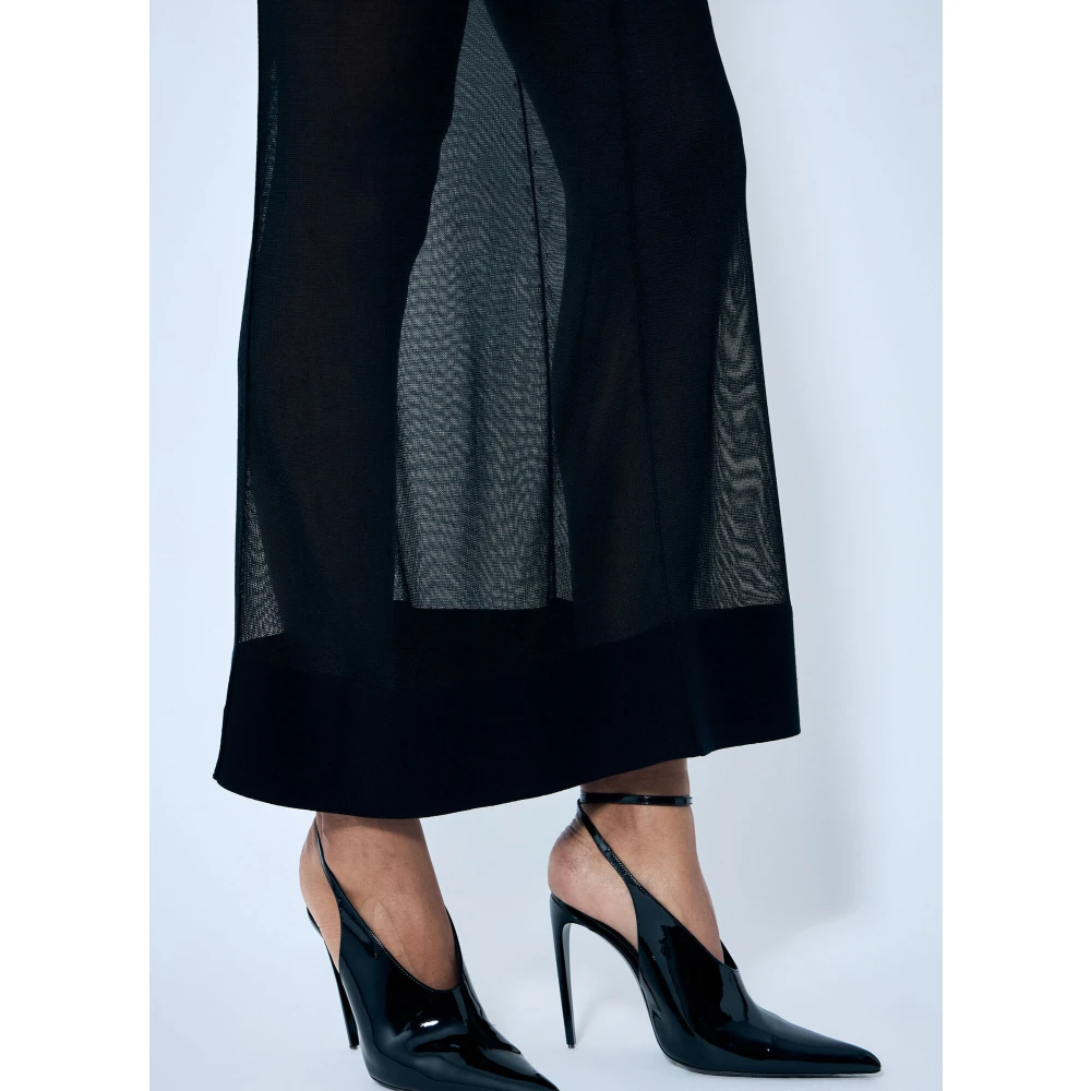 Jean Paul Gaultier Lichtgewicht gebreide maxi rok Black Dames