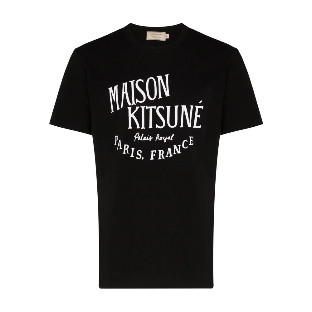 Maison Kitsuné Zwarte Klassieke T-shirts en Polos Black Heren