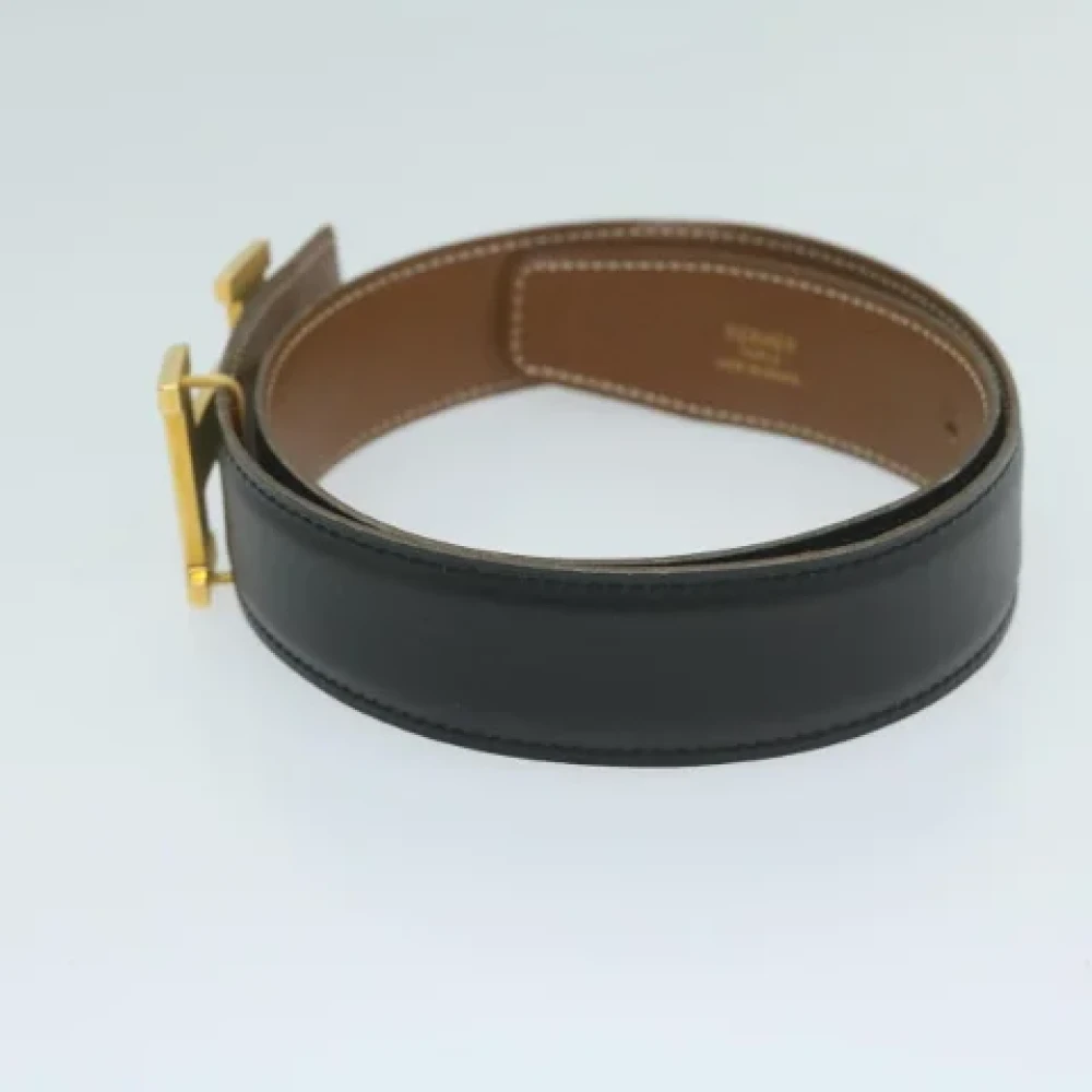Hermès Vintage Pre-owned Leather belts Black Dames