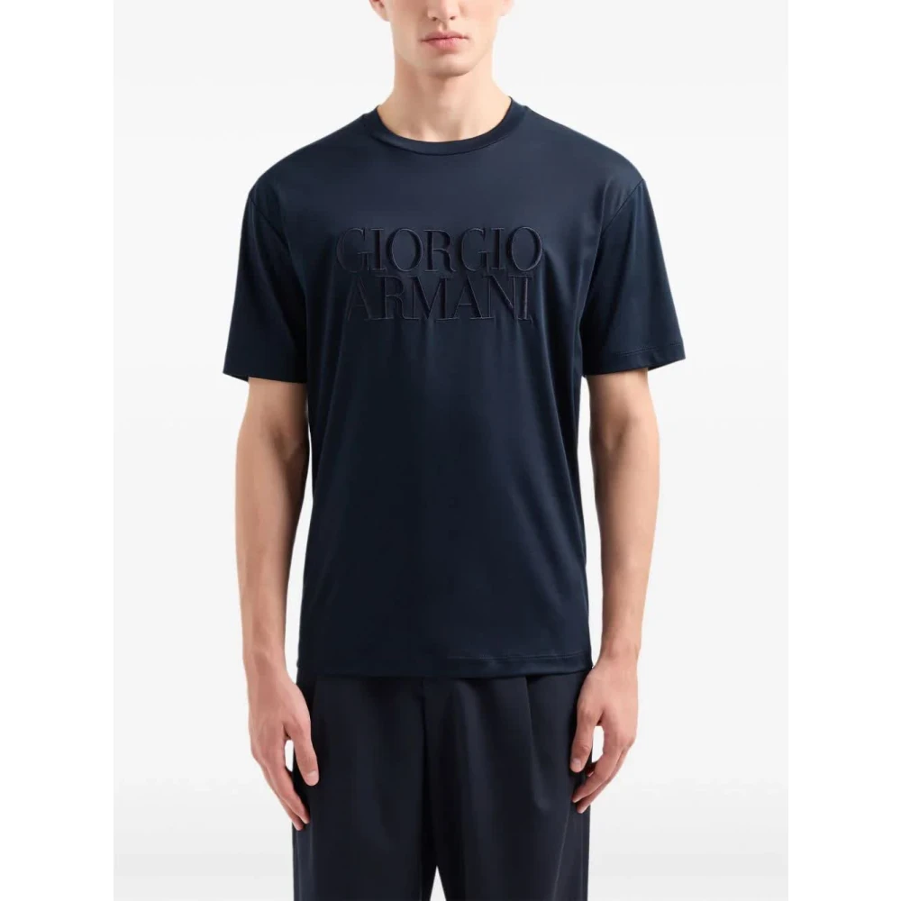 Giorgio Armani Ubwf T-Shirt Stijlvol en Comfortabel Blue Heren