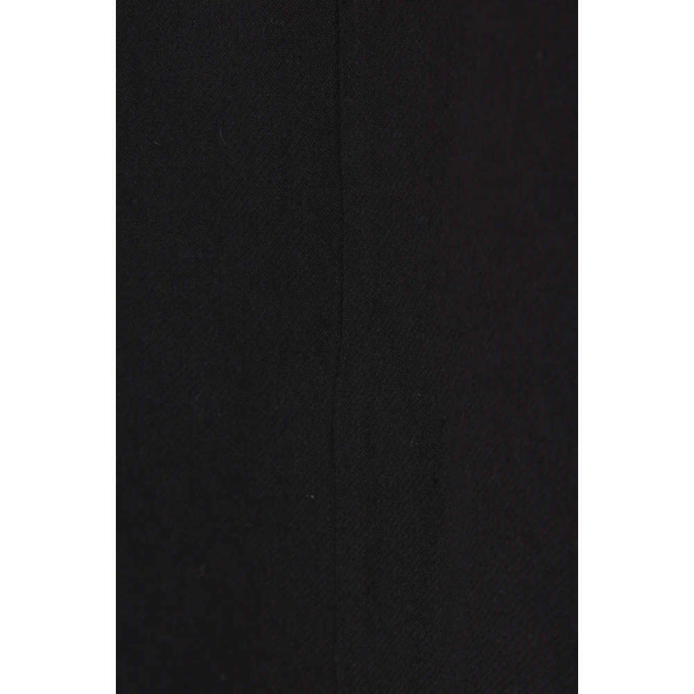 Ziggy Chen Zwart wollen en linnen jas Black Heren
