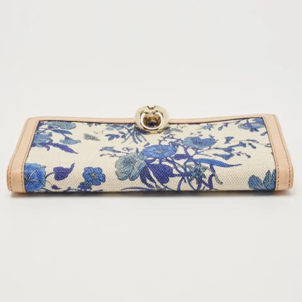 Gucci Vintage Pre-owned Canvas wallets Blue Dames