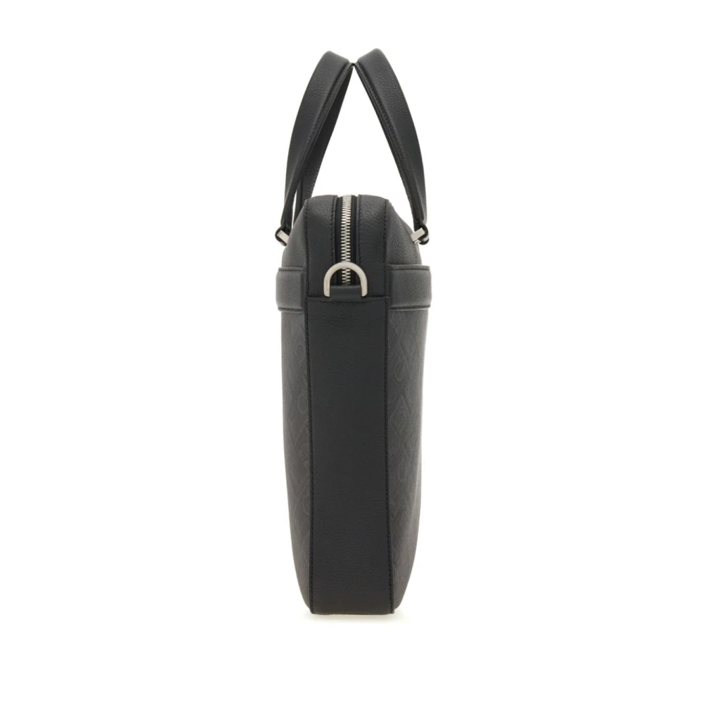 Salvatore Ferragamo Monogram Business Tas Zwart Black Heren