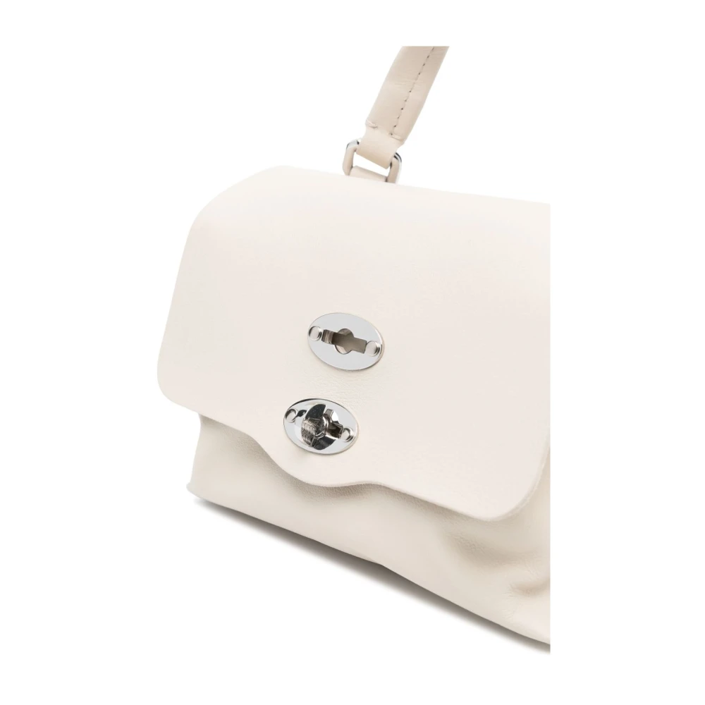 Zanellato Witte Twist-Lock Schoudertas White Dames