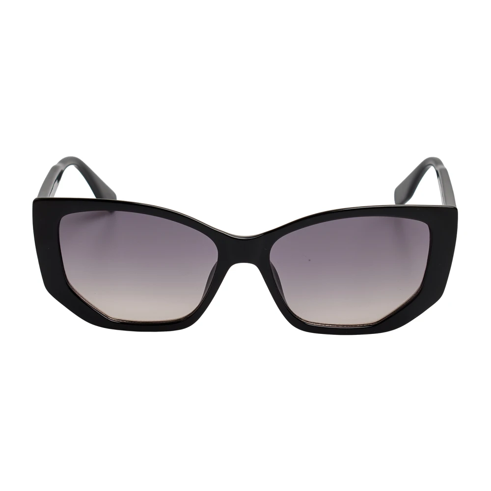 Karl Lagerfeld Women's Black Cat Eye Rectangular Acetate Sunglasses