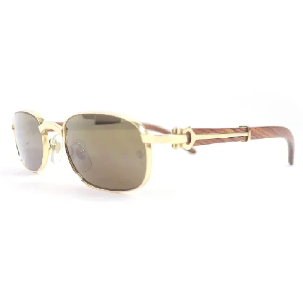 Cartier Vintage Pre-owned Fabric sunglasses Yellow Heren