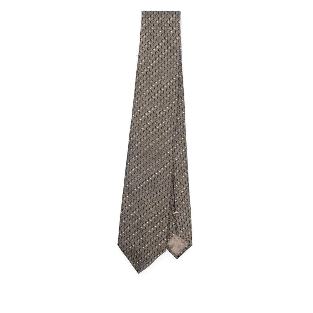 Emporio Armani Elegante Zijden Stropdas voor Mannen Brown Heren