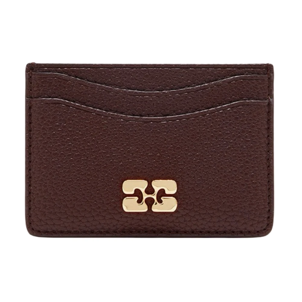 Ganni - Bou Kartenhalter Genarbt - Accessories - Damen - Braun - One Size - Bild 4
