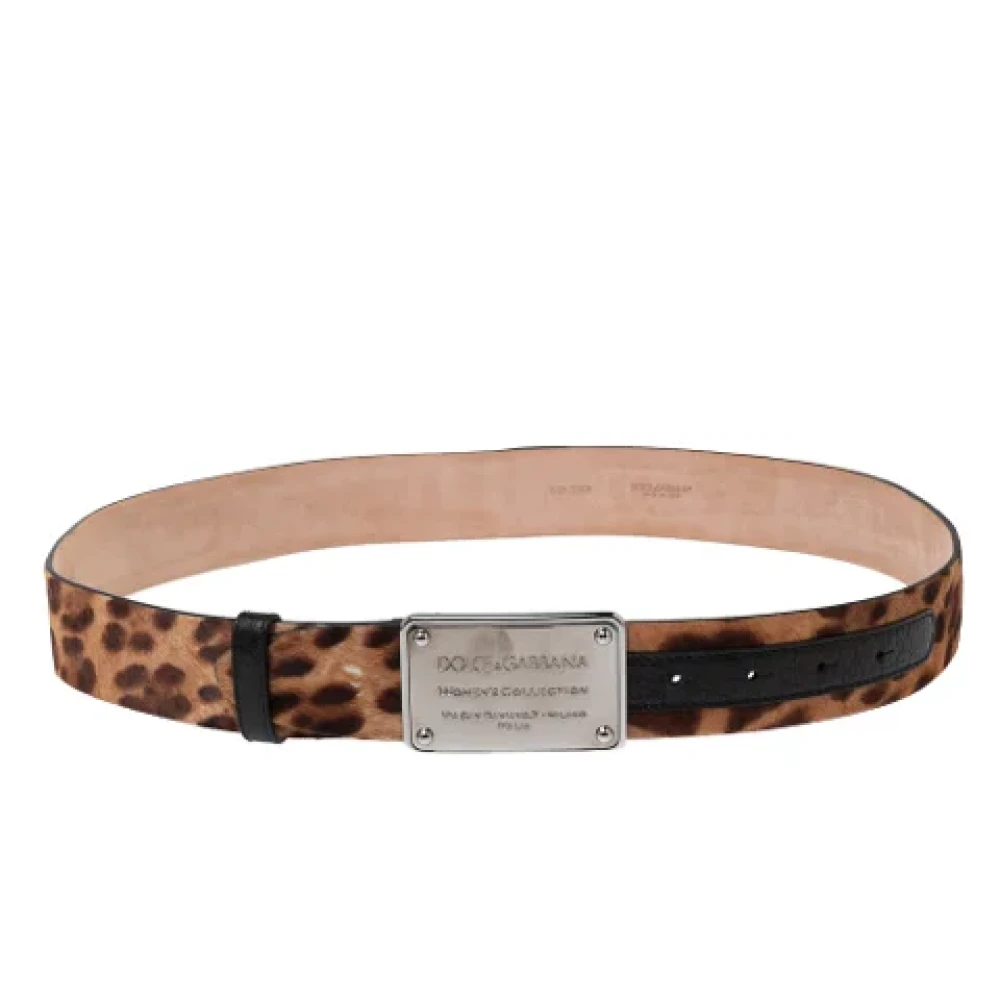 Dolce & Gabbana Pre-owned Fabric belts Brown Dames