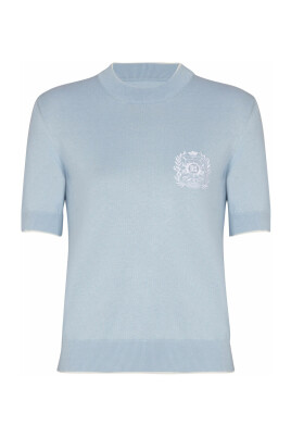 top-en-maille-brodee-embleme