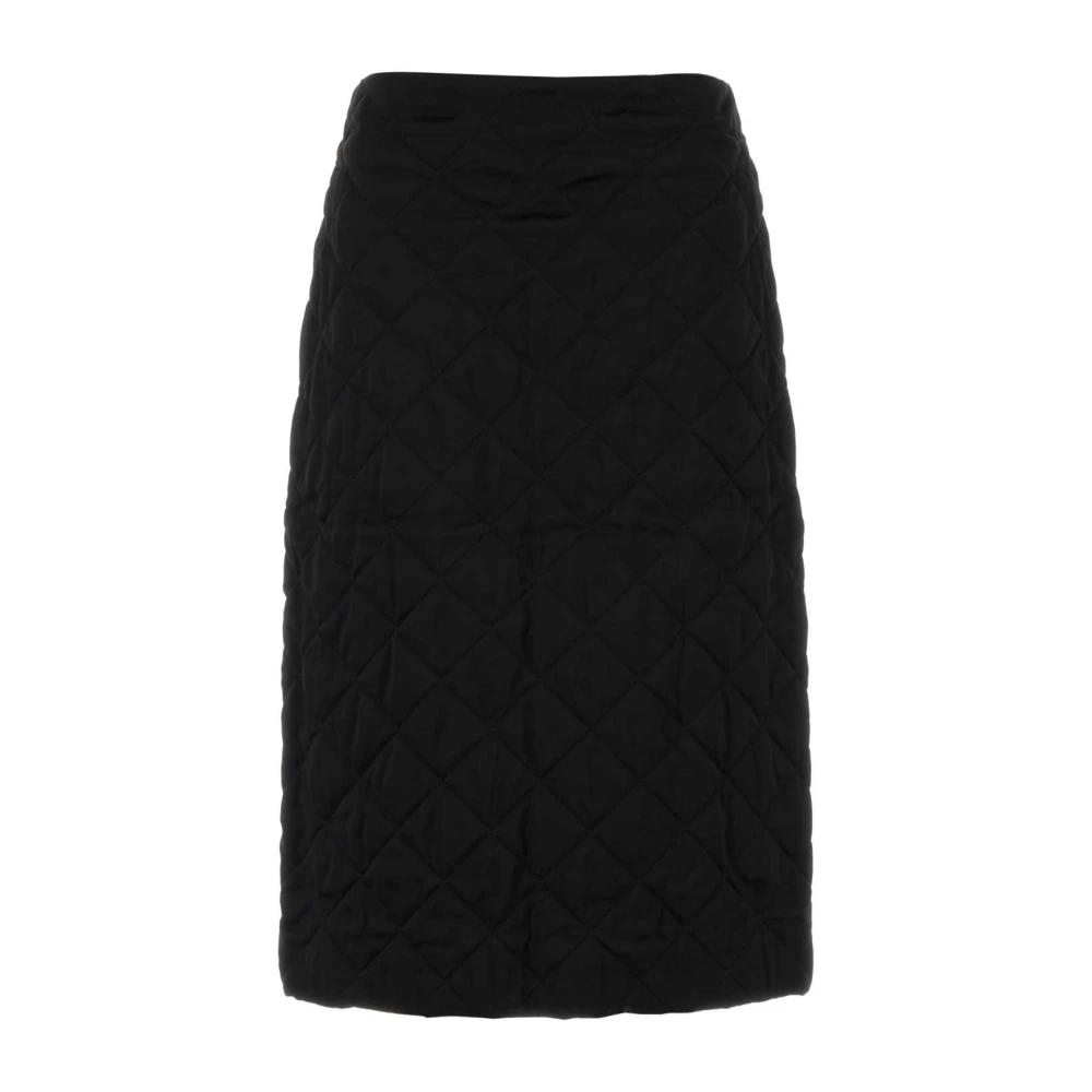 Jil Sander Elegante Zwarte Viscose Rok Black Dames