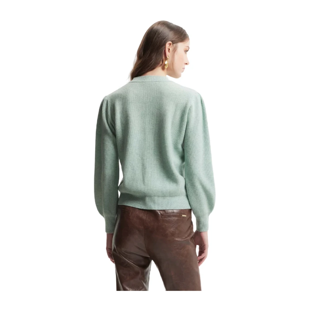 Kocca Groene Bishop Mouw Wollen Trui Green Dames