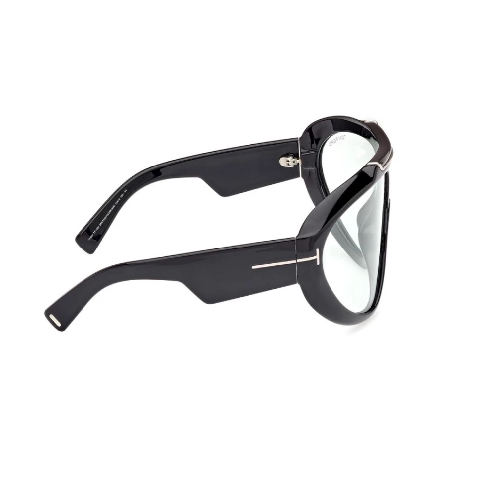 Tom Ford Elegante zwarte zonnebril met lichtgroene lenzen Black Heren