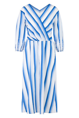 wrap-dress-with-stripes-and-v-neck