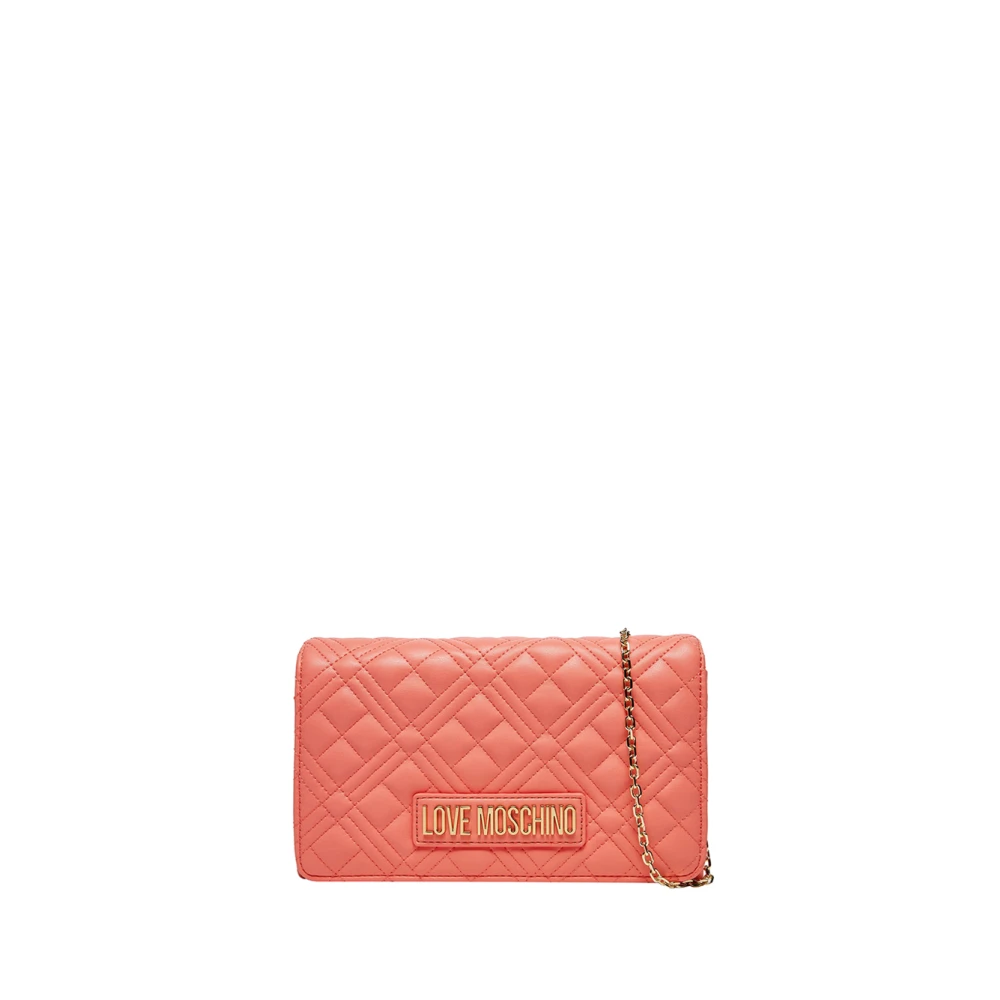 Moschino Koraalrode Schoudertas Chic Stijl Red Dames