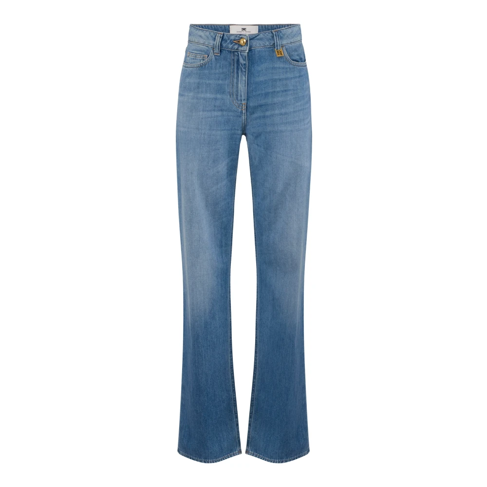 Elisabetta Franchi Blue Bootcut Jeans, Female, W29, Palazzo Jeans