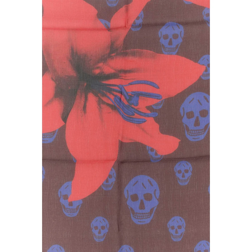 alexander mcqueen Zijden Gedrukte Foulard Sjaal Multicolor Dames